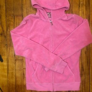 Juicy Couture Youth/Petite Pink Plush ZIP Up